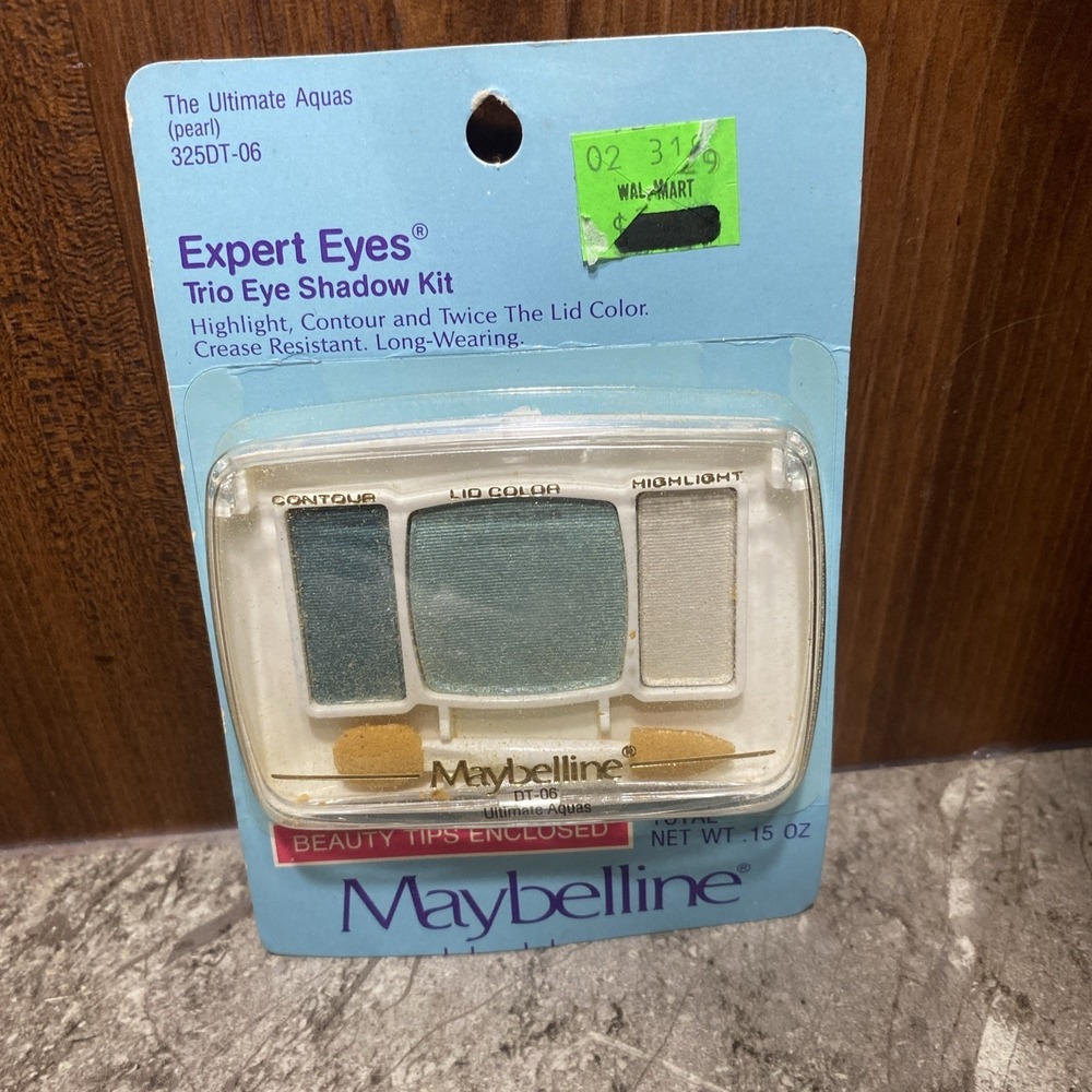 Vintage Maybelline Expert Eyes Trio The Ultimate Aquas (Pearl) 325DT-06
